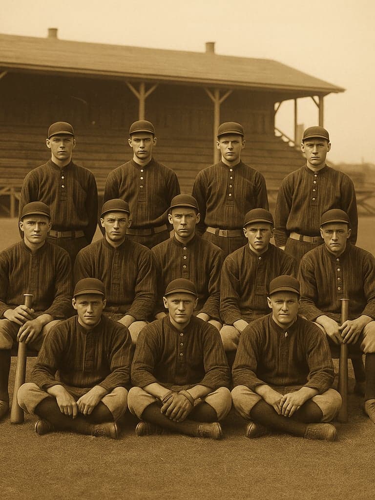 The Ball Club, 1911 — restored in Sepia Heritage