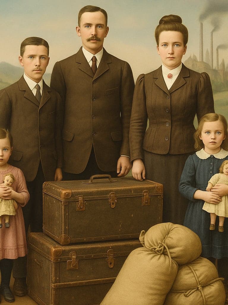 The New Arrivals, 1905 — restored in Hand-Tinted