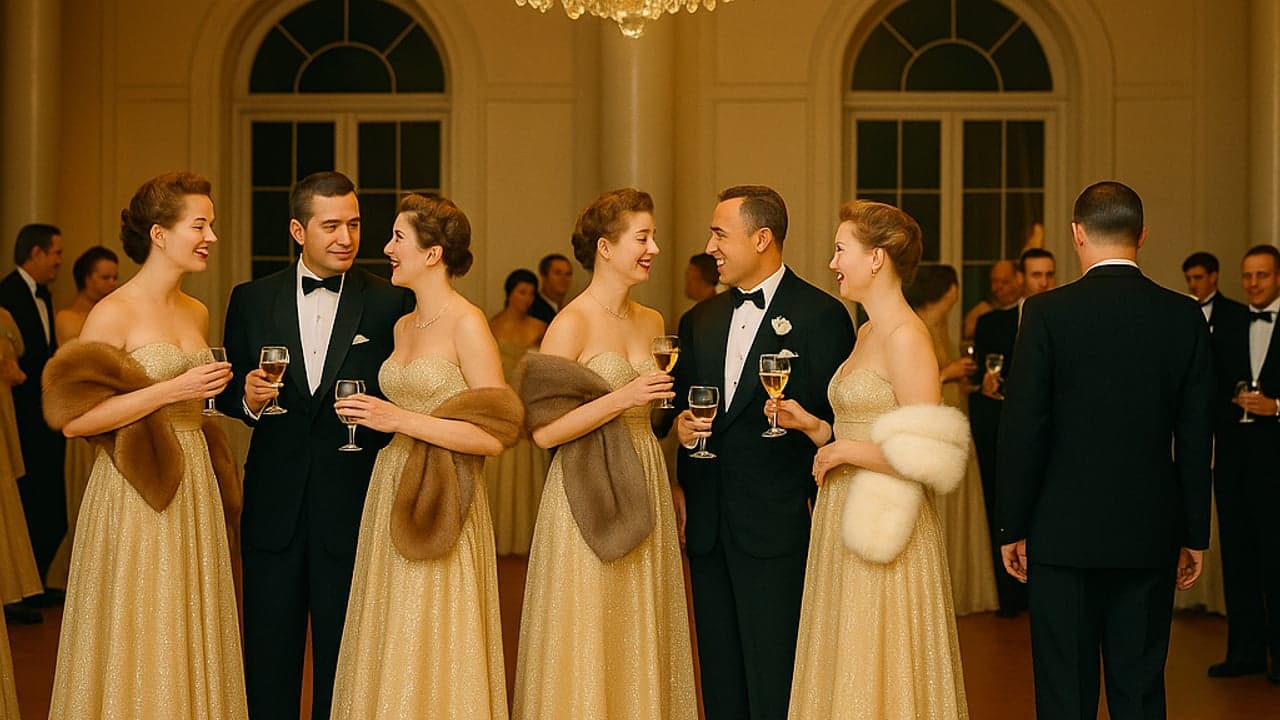 The Gala, 1955 — restored in Kodachrome