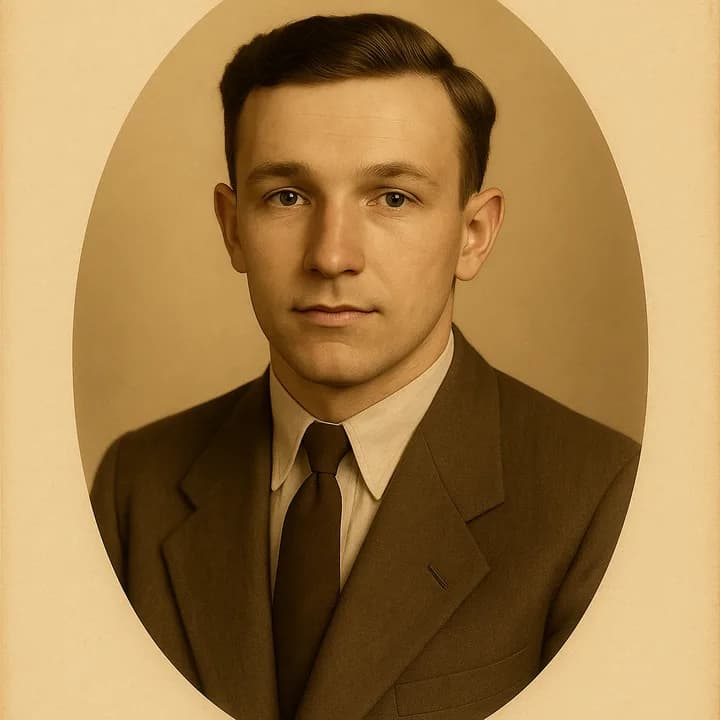 An old photograph restored in the Victorian Cabinet Card style