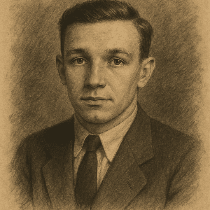 An old photograph restored in the Restored Charcoal Portrait style