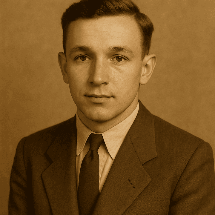 An old photograph restored in the Sepia Heritage style